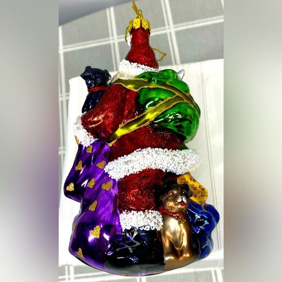 Santa Mercury Glass Ornament Fur Baby Gift Puppy Dogs Kitty Kitten Cats Presents - Picture 5 of 7